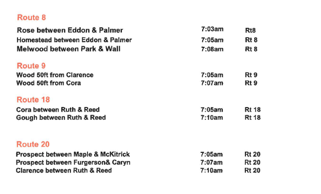 High School Bus Route 26-27