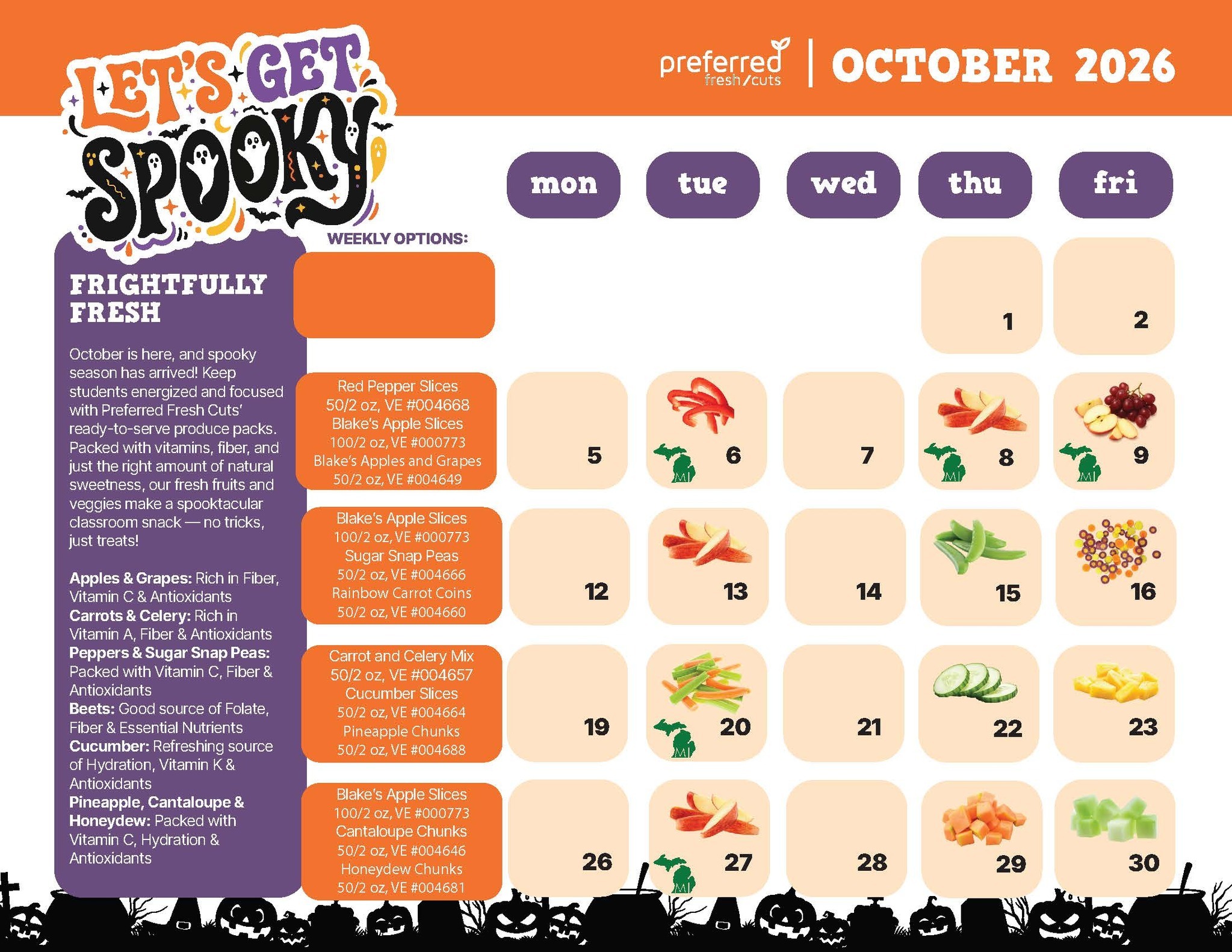 FFVP Menu Oct