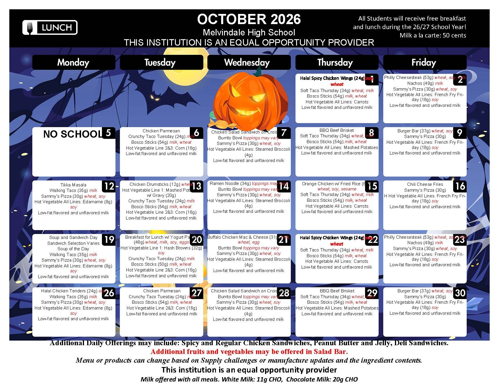 MHS Oct Lunch
